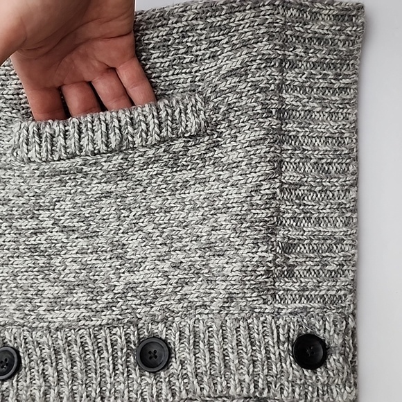 Coupe Men's Wool Blend Knit Button Up Hooded Jacket Beige Black Nordic Sz Large - Picture 3 of 13